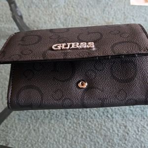 Guess black small wristlet